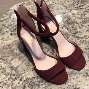 Lulus Heels 👠 Burgundy Size 6.5